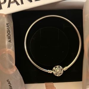 Pandora Sterling Silver Snowflake Bangle